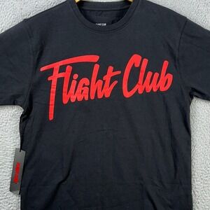 Flight Club T-Shirt Crewneck Tee Men Small Black Graphic Short Sleeve Casual NEW